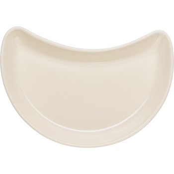 Блюдо-полумесяц «Айвори»; фарфор; D=20.2,H=1,L=20,B=11см; слон.кость