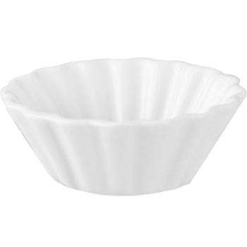 Салатник для компл. с волн.краями «Кунстверк»; фарфор; 50мл; D=7.1,H=2см; белый