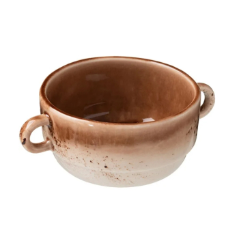 Чашка бульонная Маррон Реативо 300 мл фарфор коричневый