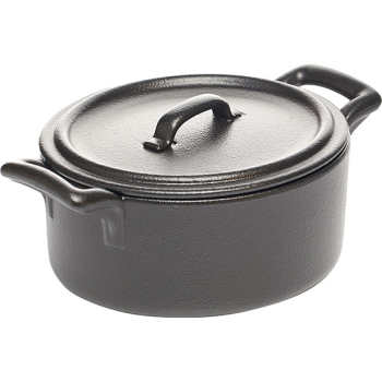 Форма для запекания с крышкой «Бель Кузин»; керамика; 450мл; H=8,L=13.5,B=12.2см; черный