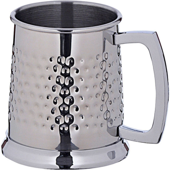 Кружка пивная рифл.; сталь нерж.; 400мл; D=85мм