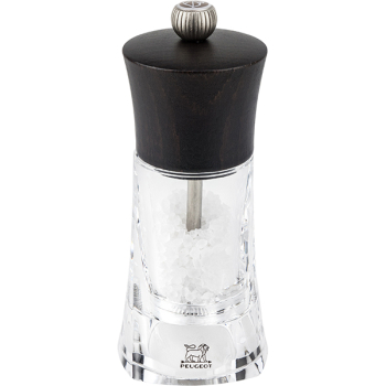 Мельница для соли метал.мех.; акрил,дерево; D=6,H=14см; прозр.,шоколад.