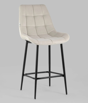 Стул полубарный Флекс велюр бежевый