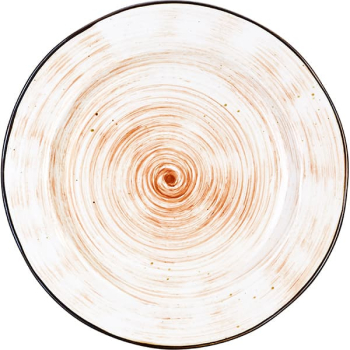Тарелка  мелкая «Пастораль»; фарфор; D=22.8,H=2см; оранжев.