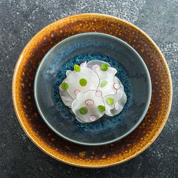 Салатник «Везувиус»; фарфор; 650мл; D=21.5см; амбер