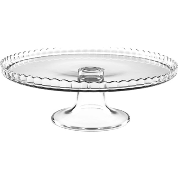 Подставка д/торта (бортик вверх) «Патиссери»; стекло; D=28,H=9см; прозр.