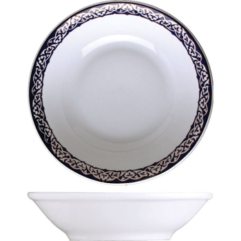 Салатник «Восток Голд»; фарфор; 1500мл; D=23.5,H=6.5см; синий,золотой