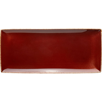 Блюдо прямоуг. «Террамеса мокка»; фарфор; L=37,B=16.5см; тем.корич.