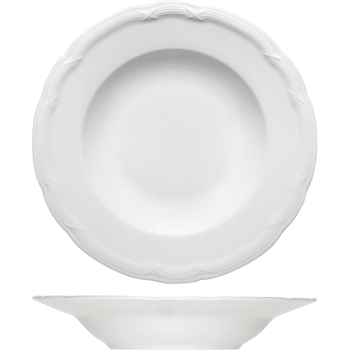 Тарелка глубокая «Штутгарт»; фарфор; D=20,H=4.5см; белый