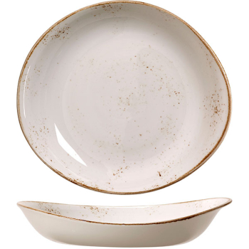 Салатник «Крафт»; фарфор; 670мл; H=5.5,L=28,B=24.5см; белый