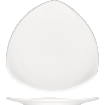 Тарелка треугольная «Опшенс»; фарфор; H=1.5,L=21,B=21см; белый