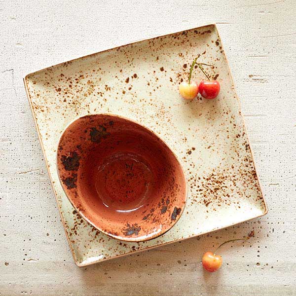 Салатник «Крафт»; фарфор; 125мл; H=5.5,L=13,B=9.5см; терракот