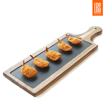 Блюдо для подачи LBS 45x15 см сланец на дереве от магазина ligabarshop.ru