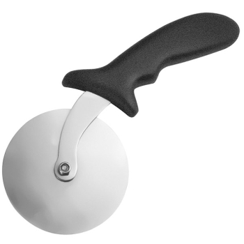 Нож для пиццы «Проотель»; сталь нерж.,пластик; D=10,L=24/14см; черный,металлич.