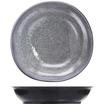 Тарелка глуб. «Млечный путь»; фарфор; 1200мл; D=23,H=1.2см; черный