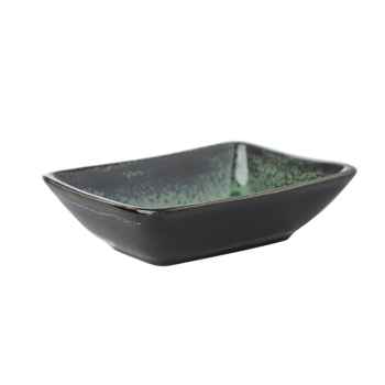 Соусник Малахит для соевого соуса 50 мл 95х70 мм фарфор черный