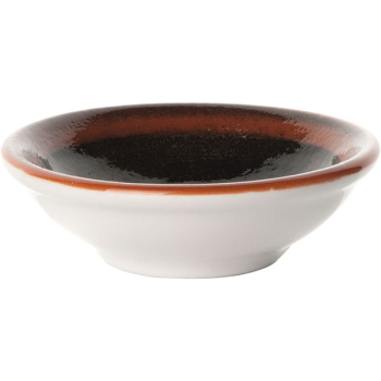 Соусник «Кото»; фарфор; 25мл; D=7,H=2см; черный,коричнев.