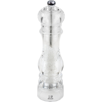 Мельница для соли мех.; акрил; D=5.5,H=22см; прозр.,металлич.
