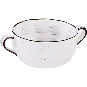 Бульон.чашка с ручк. «Пастораль»; фарфор; 270мл; D=10.5,H=5см; серый