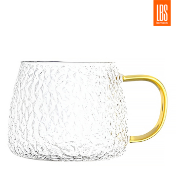 Кружка стеклянная рельефная LBS 450 мл