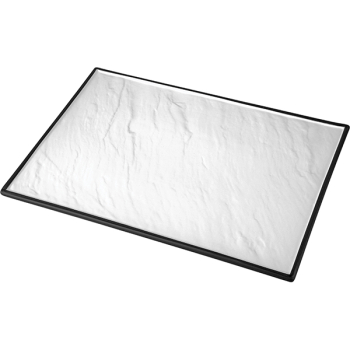 Блюдо для подачи прямоуг.; фарфор; H=1.5,L=35,B=25см; белый,черный