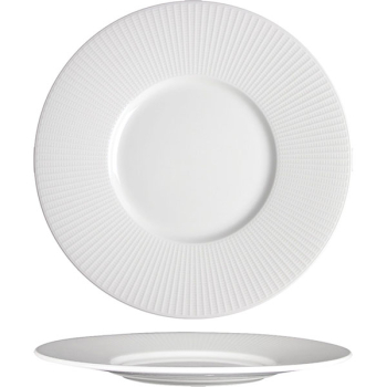 Тарелка мелкая с широк.бортом «Уиллоу»; фарфор; D=28.5см; белый