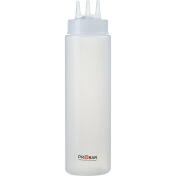 Емкость для соусов с тремя носиками; пластик; 690мл; D=7,H=26см; прозр.