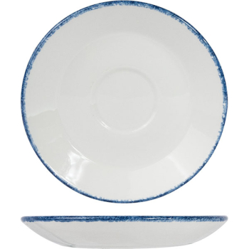 Фото Блюдце «Блю дэппл»; фарфор; D=15.5,H=2см; белый,синий Блюдце «Блю дэппл»; фарфор; D=15.5,H=2см; белый,синий