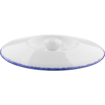 Крышка для бульон.чашки «Блю дэппл»; фарфор; D=13.5,H=2,L=18.5см; белый,синий