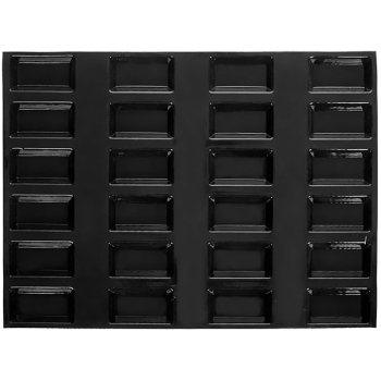 Форма конд. «Прямоугольник» [24шт]; силикон,стеклопласт.; H=1.5,L=8.5,B=5см; черный