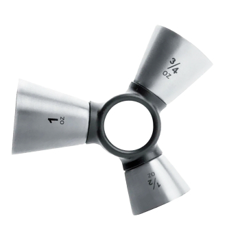 Джиггер тройной AnyBar 15/22,5/28 мл, матовое серебро