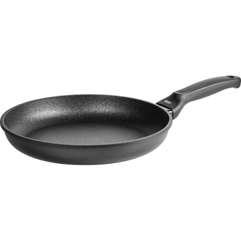 Сковорода; алюм.литой,тефлон; D=28,H=5.8,L=49см; черный