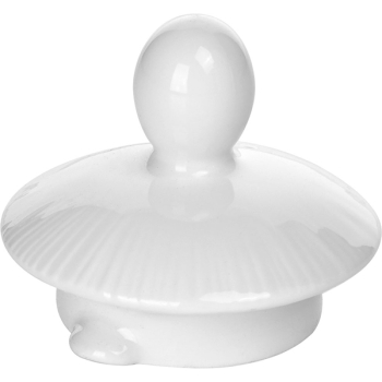 Крышка для чайника «Спайро»; фарфор; 475мл; D=4,H=6,L=6см; белый