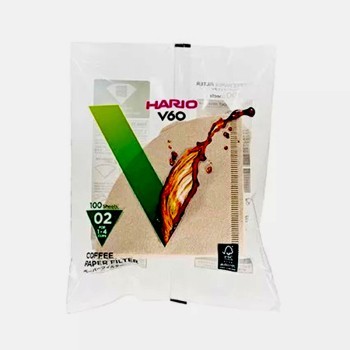 Фильтры Hario V60 бумажные неотбеленные (100 шт)