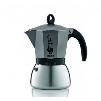 Гейзерная кофеварка Bialetti Moka Induction серый 6 порций