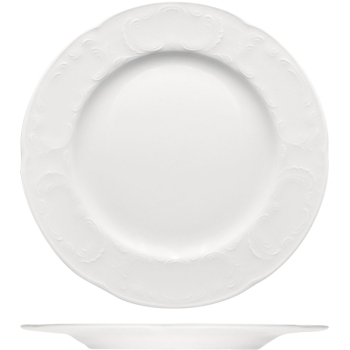 Тарелка мелкая «Моцарт»; фарфор; D=28,H=2.2см; белый