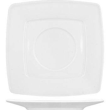 Блюдце для бульон.чашки «Виктория»; фарфор; H=1.5,L=16.8,B=16.8см; белый