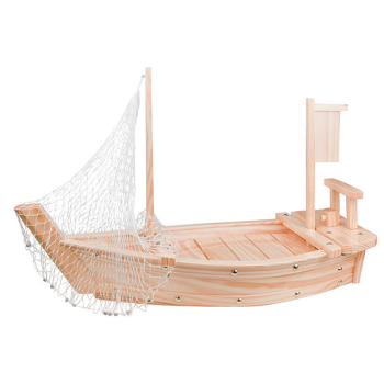 Блюдо «Корабль»; дерево; H=37,L=62,B=23см; бежев.