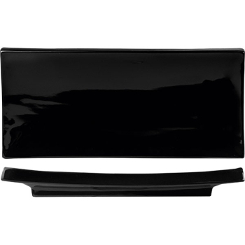 Тарелка для суши «Кунстверк»; фарфор; H=1.7,L=27,B=11.5см; черный