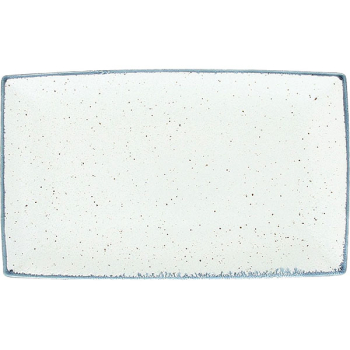 Блюдо прямоуг. «Органика»; фарфор; L=28,B=17см; белый,синий