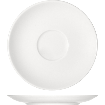 Блюдце «Опшенс»; фарфор; D=15,H=1.5см; белый