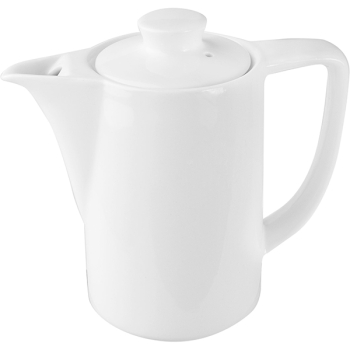 Кофейник «Кунстверк»; фарфор; 880мл; D=8.6,H=16.5,L=17.1см; белый