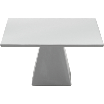 Блюдо фуршетн.на ножке «Розелли Райз»; фарфор; H=11.5,L=23.5,B=23.5см; белый