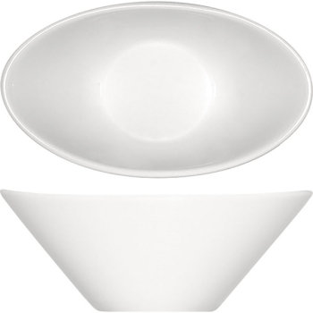 Салатник овал. «Опшенс»; фарфор; 100мл; H=4,B=6см; белый