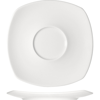 Блюдце квадратное «Опшенс»; фарфор; L=15,B=18см; белый