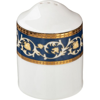 Солонка «Рома»; фарфор; D=4.3,H=6.5см; белый,синий