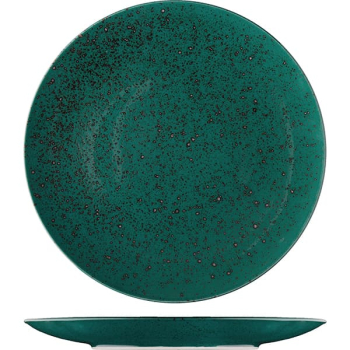 Тарелка мелкая «Лайфстиль»; фарфор; D=30см; бирюз.