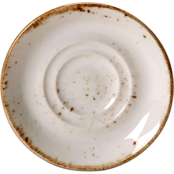 Блюдце «Крафт»; фарфор; D=11,H=1.3см; белый