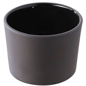 Форма для запекан.; фарфор; 150мл; D=7.5,H=5см; черный