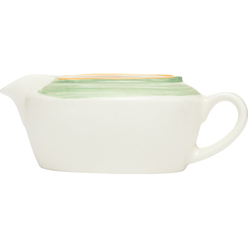 Соусник «Рио Грин»; фарфор; 130мл; белый,зелен.